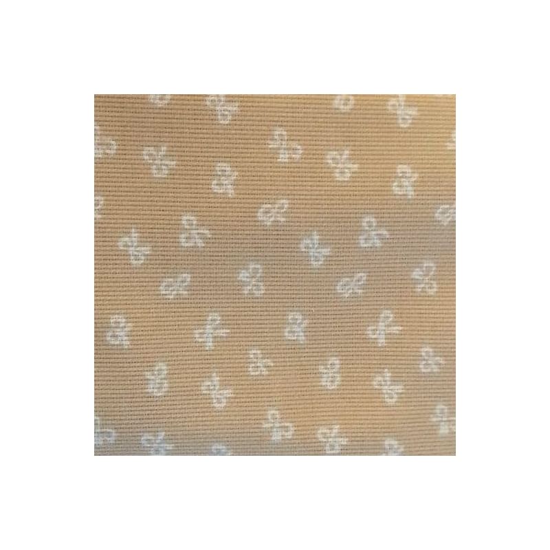 Tessuto 100% Cotone Piqué 150cm Prezzo al Metro beige con fiocchi