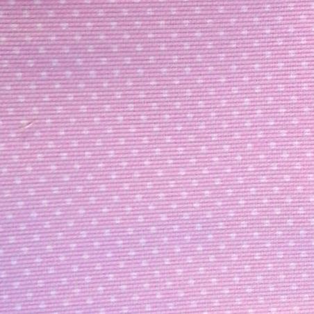 Tessuto 100% Cotone Piqué 150cm Prezzo al Metro Rosa mini pois bianchi