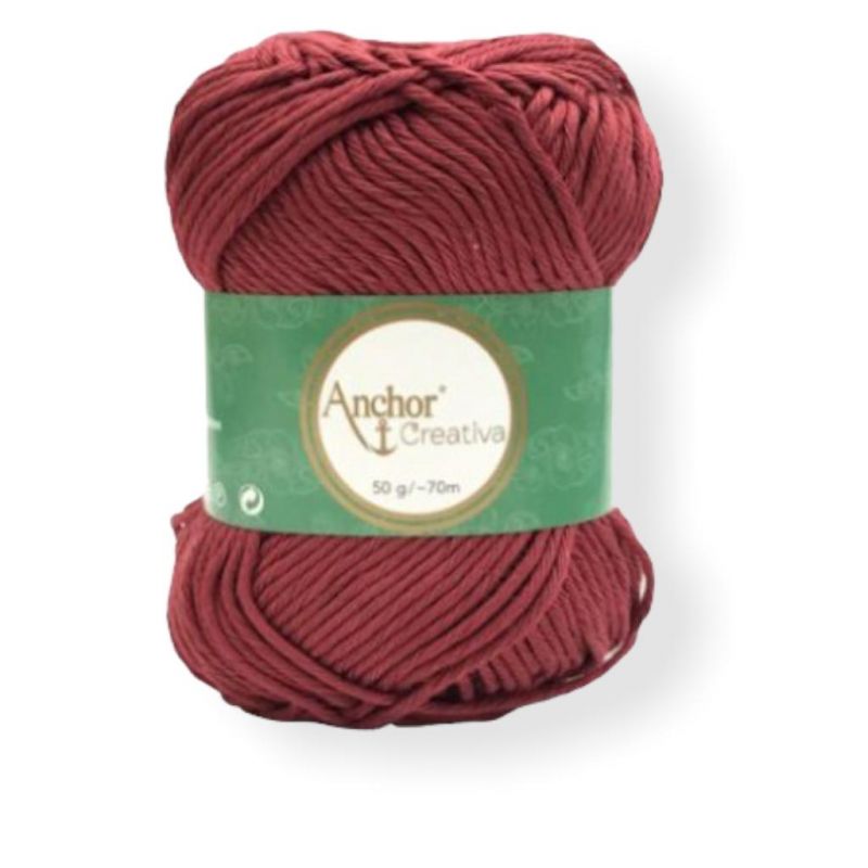 Gomitolo Anchor Creativa 50g Cotone Bordeaux n°0425