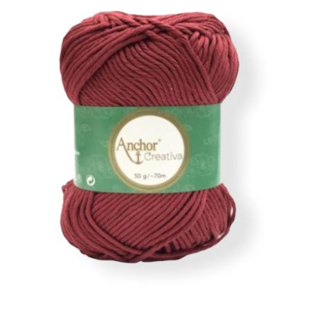 Gomitolo Anchor Creativa 50g Cotone Bordeaux n°0425