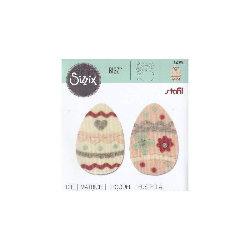 Fustella Sizzix Per Big Shot Bigz Uova di Pasqua