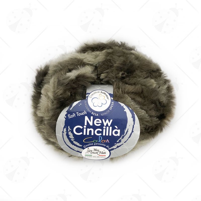Gomitolo Lana New Cincillà 100gr Sfumato Verde n°303