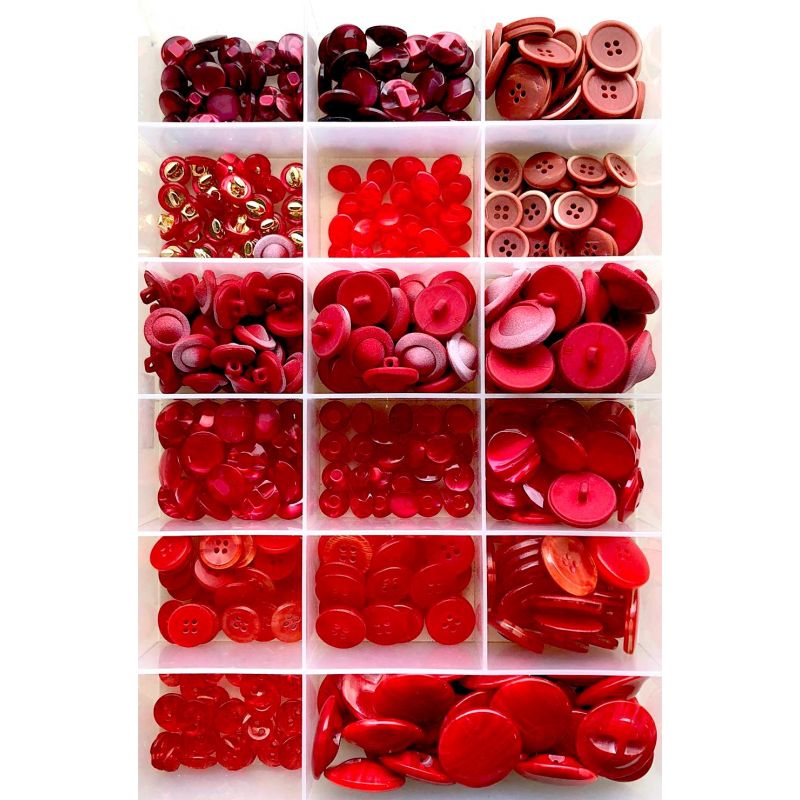 Offerta Stock Bottoni 432pz/ca Mix Rosso n°03