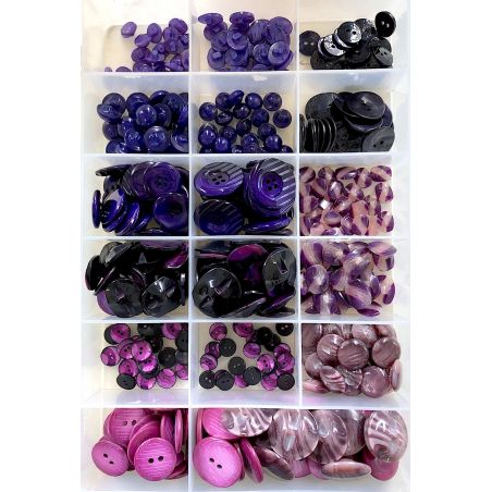 Offerta Stock Bottoni 432pz/ca Mix Viola n°11