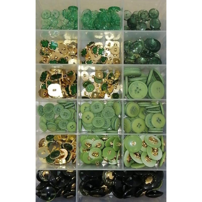 Offerta Stock Bottoni 432pz/ca Mix Verde n°16