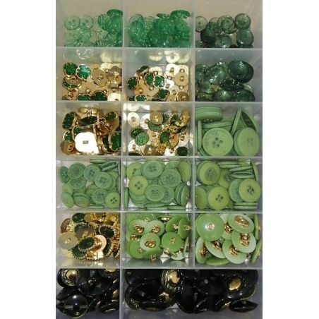 Offerta Stock Bottoni 432pz/ca Mix Verde n°16