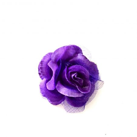 Fiore decorativo molletta per capelli 5×5cm/ca, Viola