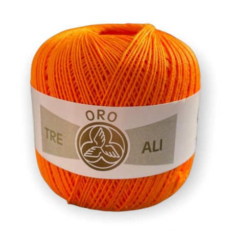 Tre Ali Cotone Per Uncinetto Filo Scozia arancione N°307