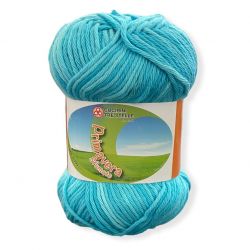 Gomitolo cotone Primavera Sfumato 50gr 100%cotone, azzurro n°102