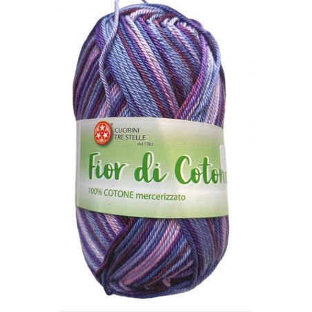 Gomitoli Fior di Cotone 50g Mix Viola  n S075