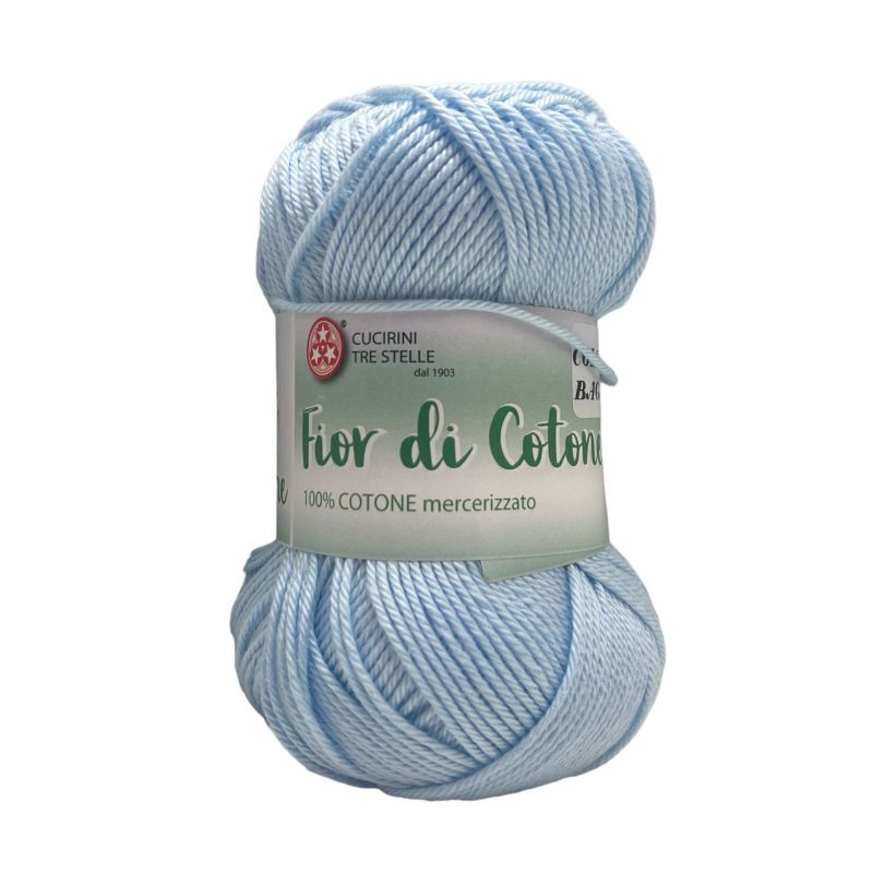 Gomitoli Fior di Cotone 50g Azzurro n°132