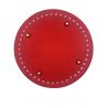 Fondo Rotondo Per Borse e Accessori In ecopelle Diametro cm 15 Colore Rosso Con Piedini Oro