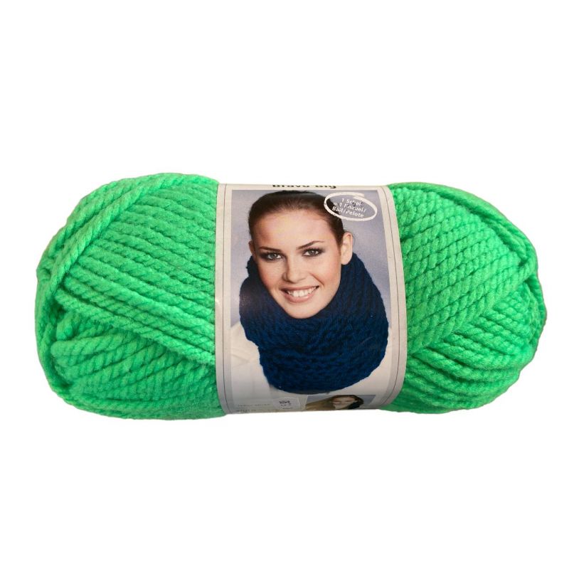 Gomitolo lana Bravo Big 200gr-120mt, Colore Verde Fluo n°8233