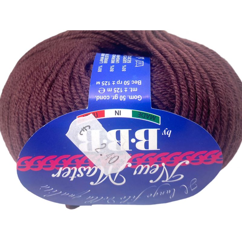 Fialto Gomitolo Lana New Master 50gr 125mt Colore Lavanda n°10 -ferri Consigliati n°4-4,5