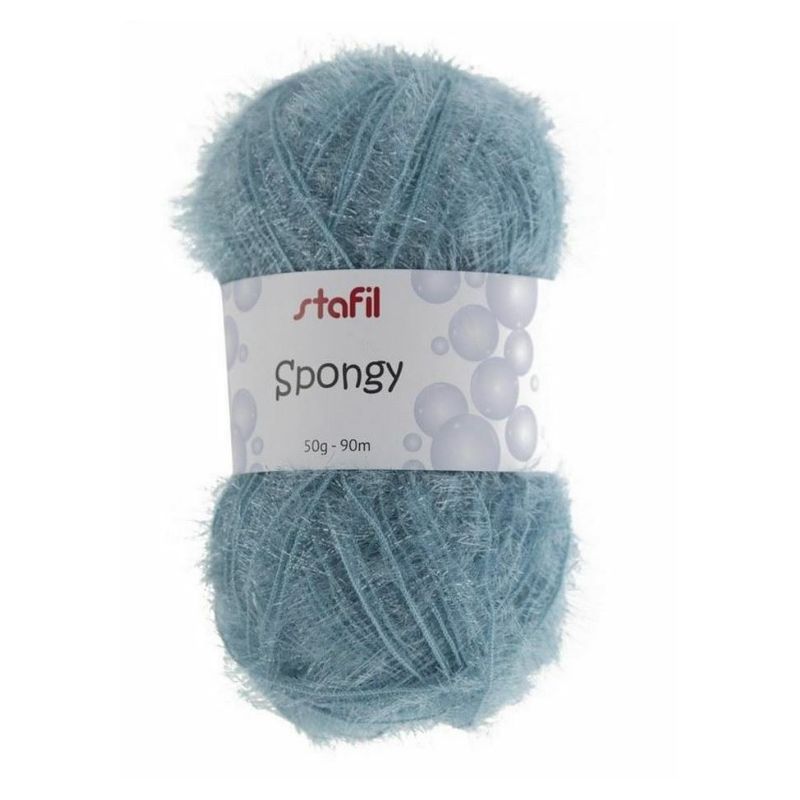 Gomitolo Filato Spugna Spongy Colore Azzurro n°11  Grammi 25