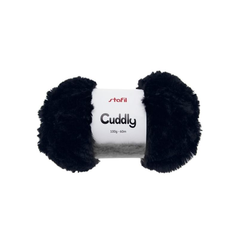 Gomitoli Lana Cuddly Effetto Pelliccia 100g nero n°02