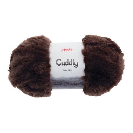 Gomitoli Lana Cuddly 100g Effetto Pelliccia Marrone