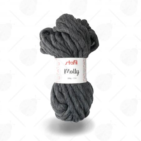 Gomitolo Lana Molly 200g Grigio Scuro Melange n°05