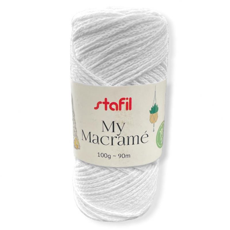Cordone My Macramè mm2 Colore bianco 100gr-90 Mt