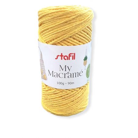 Cordone My Macramè mm2 Colore Giallo 100gr-90 Mt