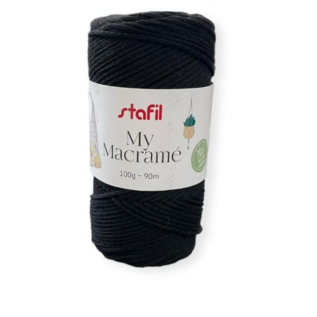 Cordone My Macramè mm2 Colore nero n° 24 100gr-90 Mt