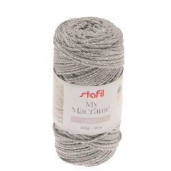 Cordone My Macramè mm2 Colore Grigio Lurex 100gr-90 Mt