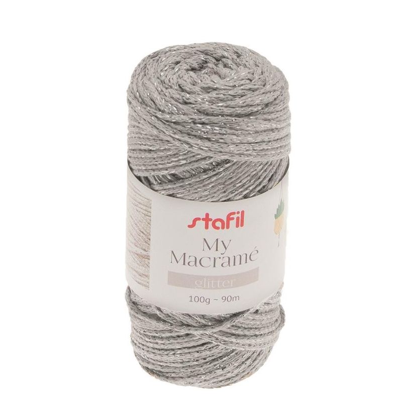 Cordone My Macramè mm2 Colore Grigio Lurex 100gr-90 Mt