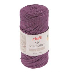 Cordone My Macramè mm2 Colore Prugna Lurex 100gr-90 Mt