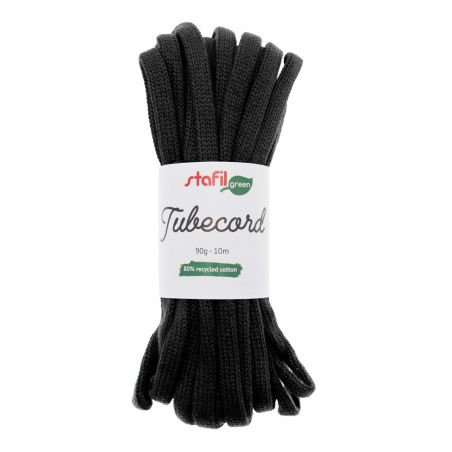 Tubecord Tubolare 6mm Modellabile g90 Metri 10 Ideale per creare scritte e Sagome- Colore Nero