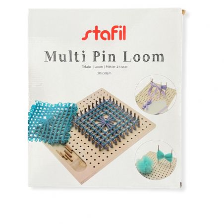 STAFIL multi pin loom, telaio in legno 30x30cm