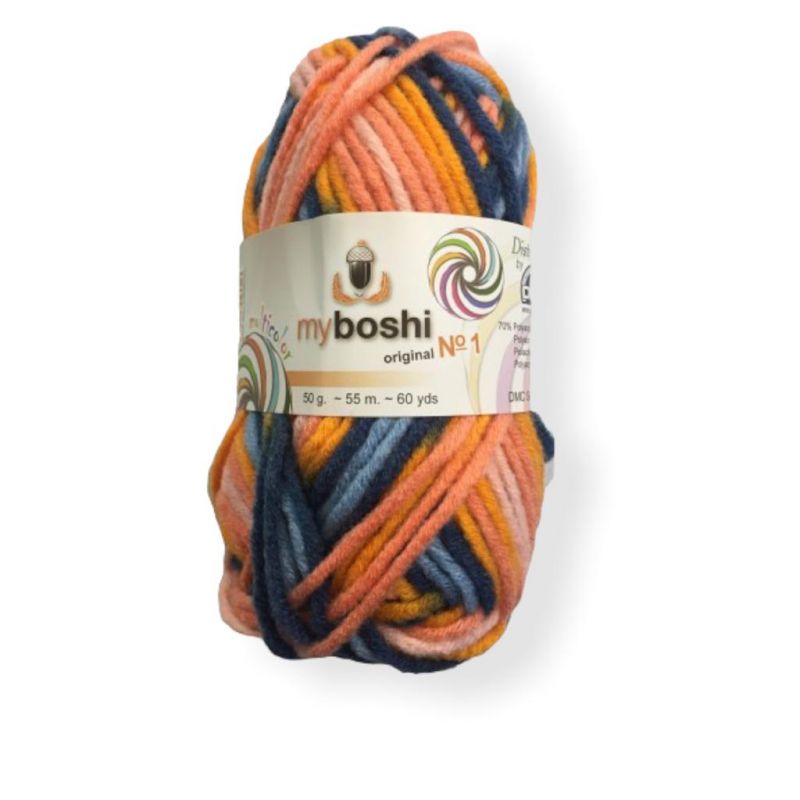 Gomitolo lana Myboshi 50gr, MULTICOLOR COL C7 KINGFISHER