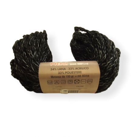 Gonitolo lana Metal 100gr nero