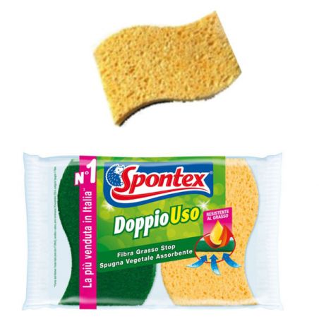 SPUGNA FIBRA VERDE DOPPIO USO         Pz 2 SPONTEX