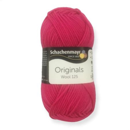 Filato Gomitolo Lana "Wool 125" 50gr-125mt-Ferri Consigliati n°4-Colore Fuxia n°137