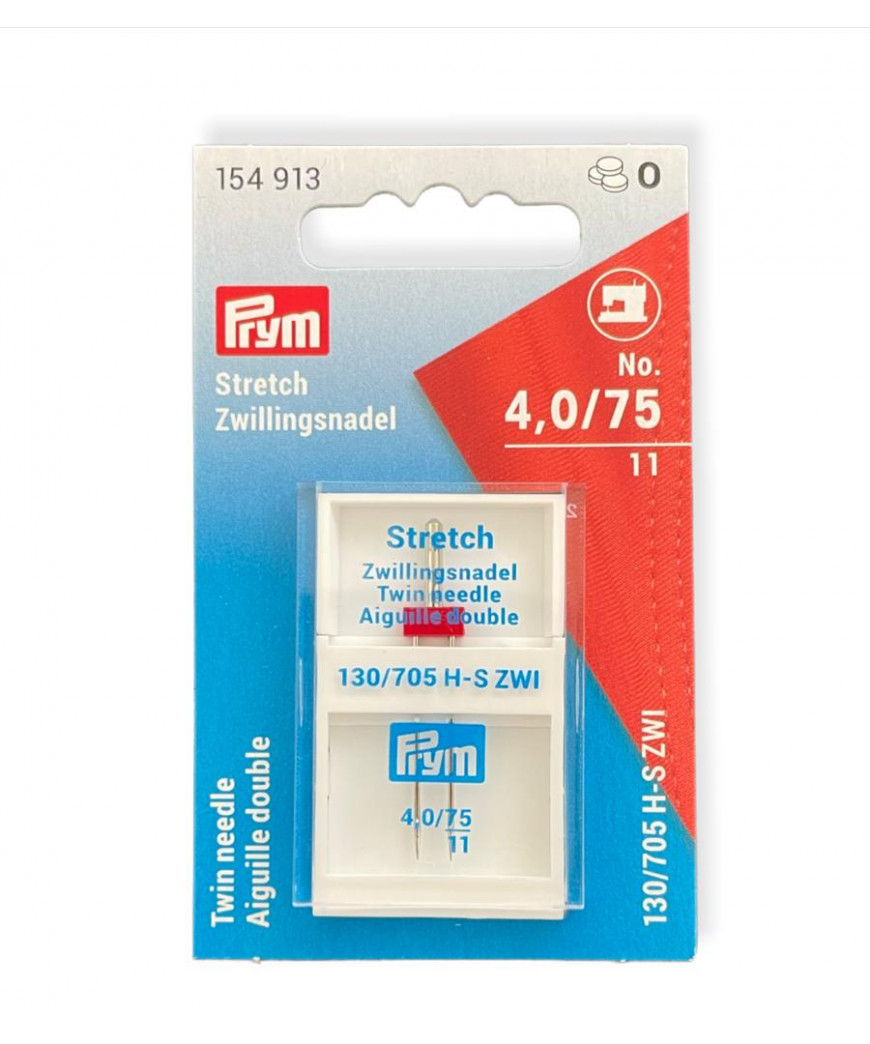 Aghi macchina da cucire stretch doppio 130/705 H-S ZWI n°4,0/75/11