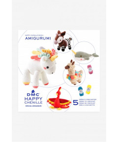 BOOK n° 1 DMC happy chenille special amigurumi ANIMALI IMPROBABILI