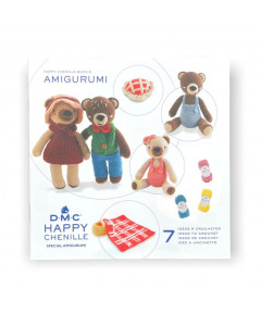 BOOK n° 6 DMC happy chenille special amigurumi IL PICNIC DEGLI ORSETTI