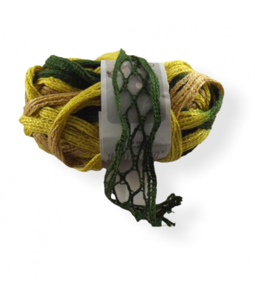 Gomitolo lana rete azalea 50gr mix verde/giallo n° 836