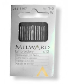 Aghi da ricamo classico Milward n°1-5