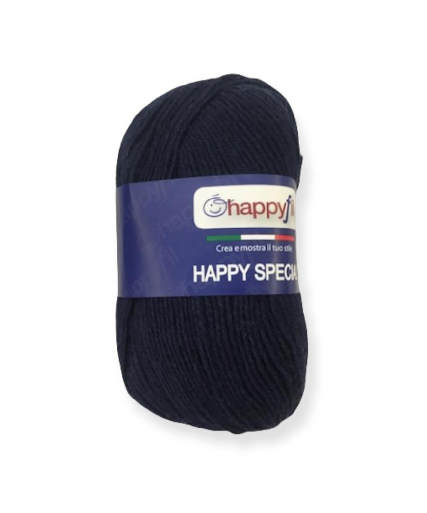 Filato HAPPY SPECIAL 60%lana - 40% acrilico BLU COL N°214