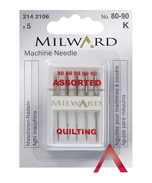 Aghi Macchina da Cucire Milward 80/90 assortiti quilting