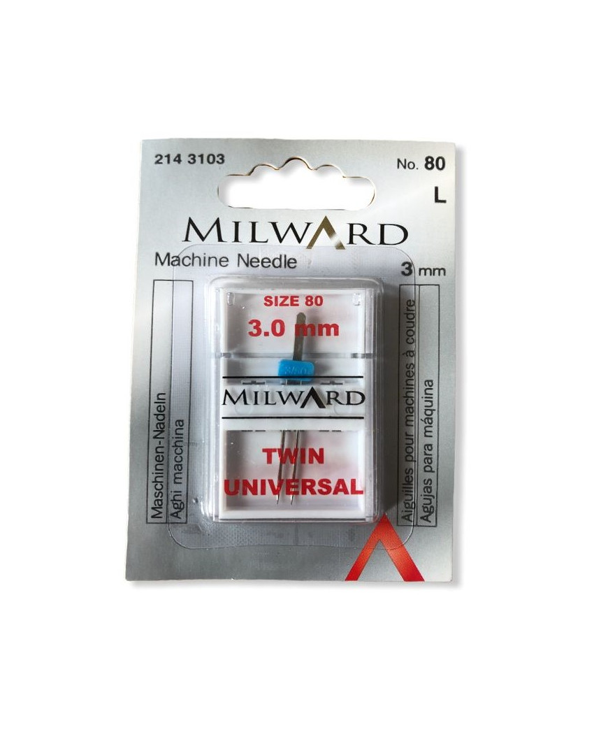 aghi per macchina da cucire milward n°80 twin universal 3.0mm