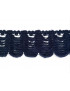 Passamaneria lana al metro, h7cm/ca. blu
