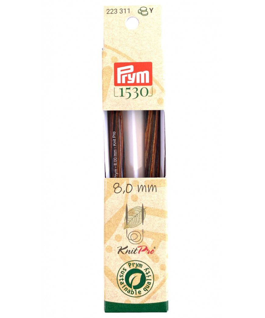 Punte Lunghe per ferri Knitpro intercambiabili e naturali n° 8,0 mm