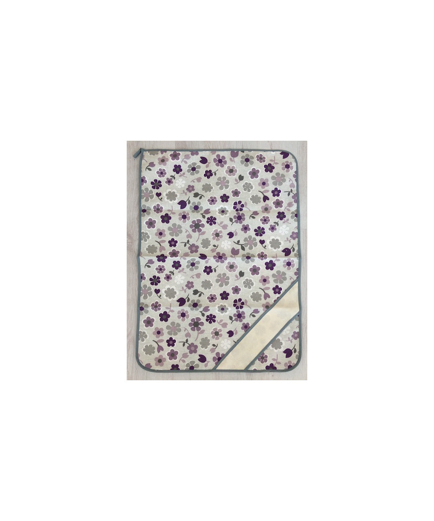 CANOVACCIO RETTANGOLARE FIORI VIOLA
