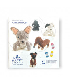 BOOK n° 6 DMC happy chenille special amigurumi FESTA DEI CUCCIOLI