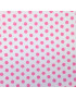 TESSUTO 100% COTONE BIANCO POIS MEDI ROSA N°06