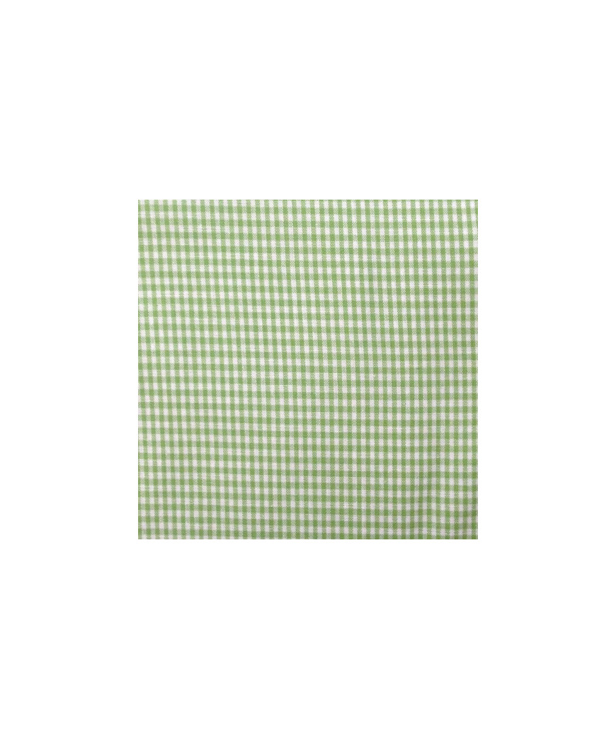 TESSUTO DELUX 100% COTONE VERDE MINI QUADRETTI N°104