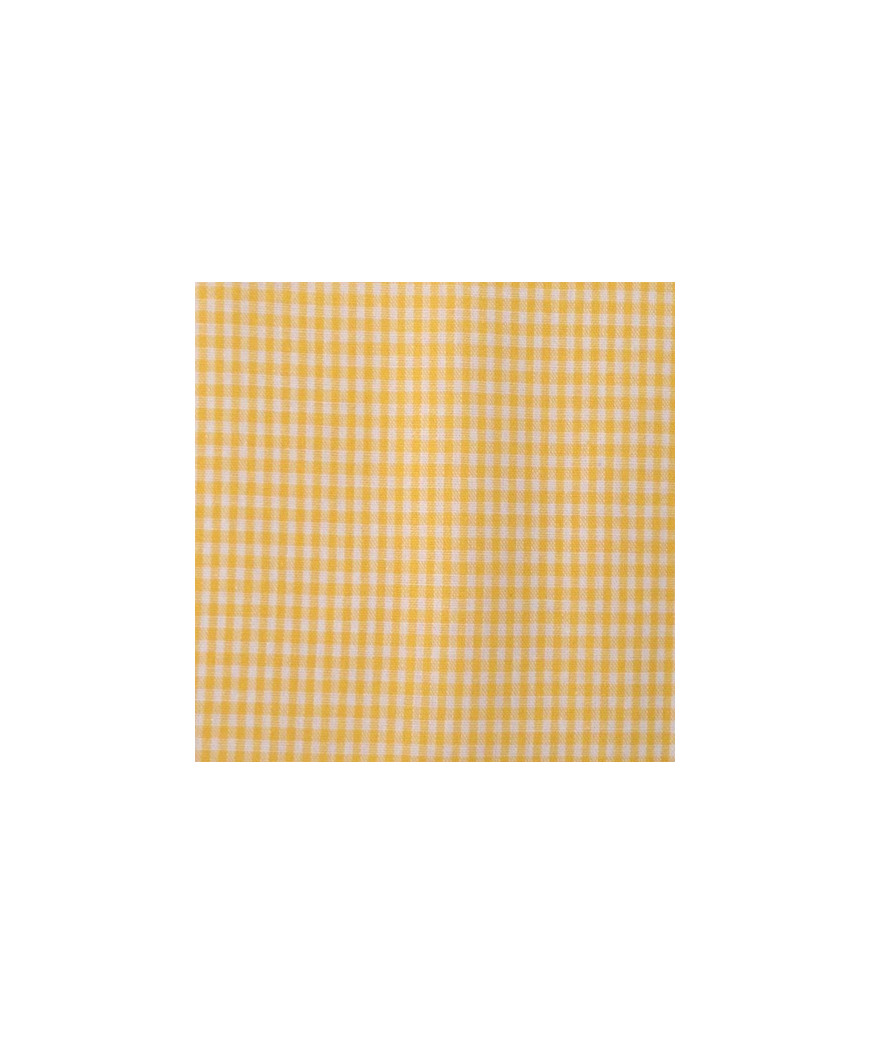 TESSUTO DELUX 100% COTONE GIALLO MINI QUADRETTI N°105
