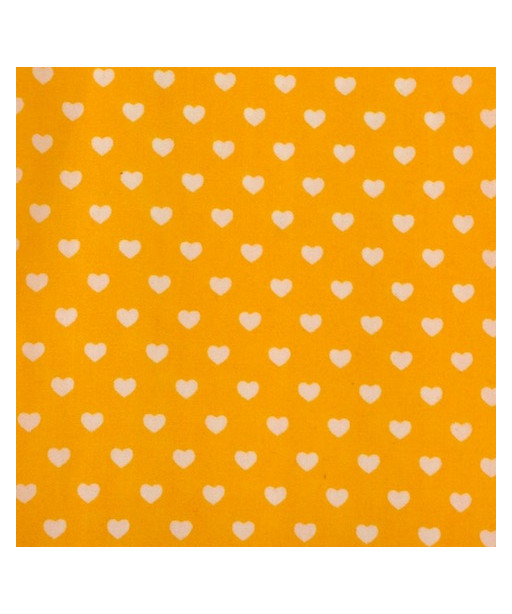 TESSUTO 100% COTONE GIALLO CUORI N°27